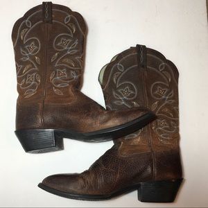ARIAT Heritage R Toe Western Cowgirl Leather Boots
